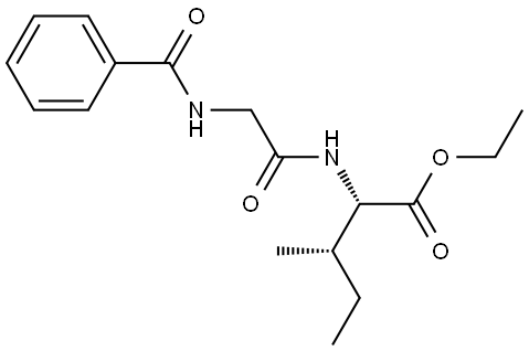 N-马尿酰-L-异亮氨酸乙酯 结构式