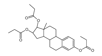 (16α,17β)-雌甾-1,3,5(10)-三烯-3,16,17-三醇三丙酸酯 结构式