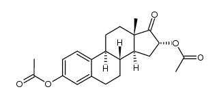 3,16alpha-二羟基雌甾-1,3,5(10)-三烯-17-酮3,16-二乙酸酯 结构式