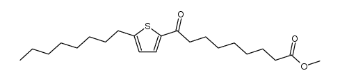 2-Thiophenenonanoic acid, 5-octyl-θ-oxo-, methyl ester 结构式