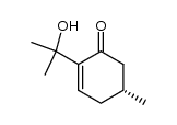 2-Cyclohexen-1-one, 2-(1-hydroxy-1-methylethyl)-5-methyl-, (5R)- 结构式