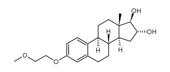 Estra-1,3,5(10)-triene-16,17-diol, 3-(2-methoxyethoxy)-, (16α,17β)- (9CI) 结构式