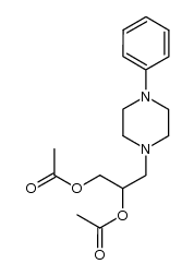 3-(4-苯基-1-哌嗪基)-1,2-丙二醇二乙酸酯 结构式