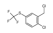 1-氯-2-(氯甲基)-4-[(三氟甲基)硫代]苯 结构式