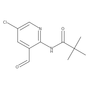 N-(5-氯-3-甲酰基吡啶-2-基)-2,2-二甲基丙酰胺 结构式