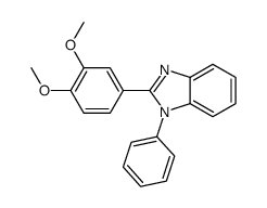 2-(3,4-二甲氧基苯基)-1-苯基-1H-苯并咪唑 结构式