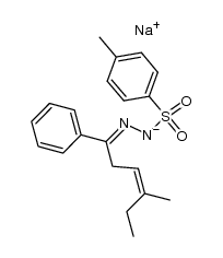 Benzenesulfonic acid, 4-methyl-, (4-methyl-1-phenyl-3-hexenylidene)hydrazide, sodium salt, (,Z)- (9CI) 结构式