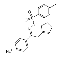 对甲苯磺酸 2-[2-(1-环戊烯-1-基)-1-苯基亚乙基]酰肼钠盐(1:1) 结构式
