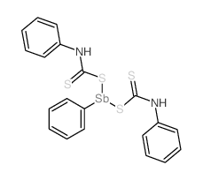Stibine, phenylbis[(phenylthiocarbamoyl)thio]- (8CI) 结构式
