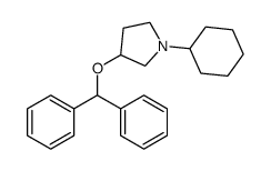 1-Cyclohexyl-3-(diphenylmethoxy)pyrrolidine 结构式