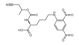 L-Lysine, N2-[(2-cyano-1-methylethoxy)carbonyl]-N6-(2,4-dinitrophenyl)- 结构式