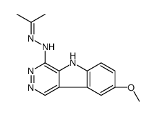 2-Propanone, 2-(8-methoxy-5H-pyridazino[4,5-b]indol-4-yl)hydrazone 结构式