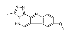 11H-1,2,4-Triazolo[4',3':2,3]pyridazino[4,5-b]indole, 8-methoxy-3-methyl- 结构式