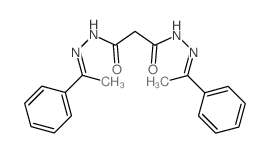 丙二酸-1,3-双[2-(1-苯亚乙基)酰肼] 结构式