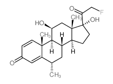 21-氟-11,17-二羟基-6-甲基孕甾-1,4-二烯-3,20-二酮 (6α,11β) 结构式