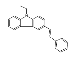 N-[(9-乙基-9H-咔唑-3-基)亚甲基]苯胺 结构式