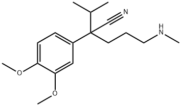 N-甲基-4-(3,4-二甲氧基苯基)-4-氰基-5-己基甲胺 结构式