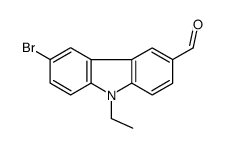 6-溴-9-乙基-9H-咔唑-3-甲醛 结构式
