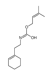 Carbamic acid, [2-(1-cyclohexen-1-yl)ethyl]-, 3-methyl-2-butenyl ester (9CI) 结构式