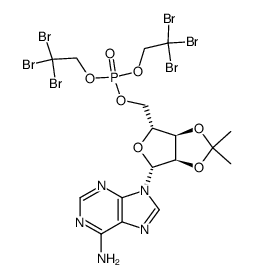 5'-Adenylic acid, 2',3'-O-(1-methylethylidene)-, bis(2,2,2-tribromoethyl) ester (9CI) 结构式