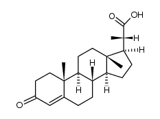 9β,10α-Pregn-4-ene-20-carboxylic acid, 3-oxo- (6CI,7CI,8CI) 结构式