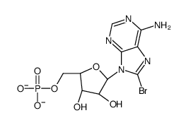 8-溴腺苷5'-单磷酸 结构式