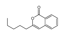 3-戊基-1H-2-苯并吡喃-1-酮 结构式