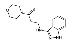 1-Propanethione, 3-(1H-indazol-3-ylamino)-1-(4-morpholinyl)- 结构式