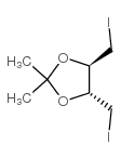 (+)-反式-4 5-双(碘甲基)-2,2-二甲基-1 3-二氧戊环 结构式