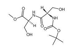 N-叔丁氧羰基-L-丝氨酰-L-丝氨酸甲酯 结构式