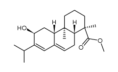1-Phenanthrenecarboxylic acid, 1,2,3,4,4a,4b,5,6,10,10a-decahydro-6-hydroxy-1,4a-dimethyl-7-(1-methylethyl)-, methyl ester, (1R,4aR,4bR,6S,10aR)- 结构式