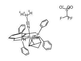 (乙腈-d3)(双环[2.2.1]庚-2,5-二烯)[2,6-双(二苯基膦基甲基)苯基]钌(1+)三氟甲磺酸盐 结构式