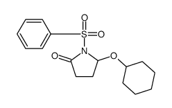 2-Pyrrolidinone, 5-(cyclohexyloxy)-1-(phenylsulfonyl)- 结构式