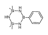 1,3,5-三氮杂-2,4-二硅杂-6-硼杂环己烷,2,2,4,4-四甲基-6-苯基- 结构式