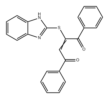 2-(1H-苯并咪唑-2-基硫基)-1,4-二苯基-2-丁烯-1,4-二酮 结构式