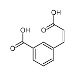 3-[(1E)-2-羧基乙烯基]苯甲酸 结构式