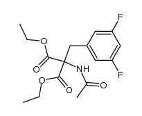2-乙酰氨基-2-[(3,5-二氟苯基)甲基]丙二酸二乙酯 结构式