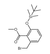 methyl 2-(tert-butyldimethylsilyloxy)-6-(bromomethyl)-benzoate 结构式