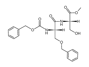L-Serine, N-[(phenylmethoxy)carbonyl]-O-(phenylmethyl)-L-seryl-, methyl ester 结构式