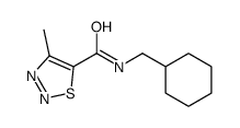 1,2,3-Thiadiazole-5-carboxamide, N-(cyclohexylmethyl)-4-methyl- 结构式