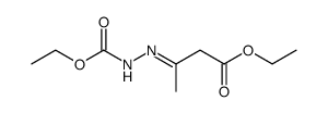 Hydrazinecarboxylic acid, 2-(3-ethoxy-1-methyl-3-oxopropylidene)-, ethyl ester 结构式
