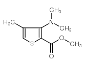 3-二甲基氨基-4-甲基噻吩-2-羧酸甲酯 结构式