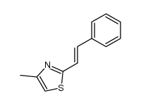 4-甲基-2-(2-苯乙烯基)噻唑 结构式