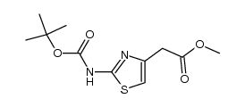 2-[[(1,1-二甲基乙氧基)羰基]氨基]-4-噻唑乙酸甲酯 结构式