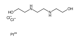 2-[2-(2-羟乙基氨基)乙基氨基]乙醇合二氯铂(II) 结构式