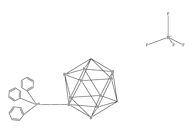 triphenyl(m-carboran-9-yl)phosphonium tetrafluoroborate 结构式