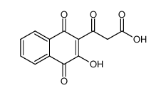 3-(3-羟基-1,4-二氧代-1,4-二氢-2-萘基)-3-氧代丙酸 结构式