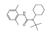 N-环己基-N-叔丁基-N'-(2,6-二甲基苯基)脲 结构式