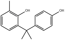 2-[1-(4-羟苯基)-1-甲基乙基]-6-甲基苯酚 结构式