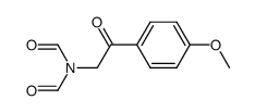 N-甲酰基-N-[2-(4-甲氧基苯基)-2-氧代乙基]甲酰胺 结构式